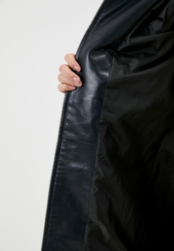 Куртка кожаная утепленная Снежная Королева