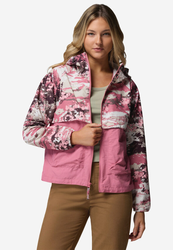 Ветровка женская Columbia Spire Valley Printed Windbreaker, Розовый