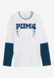 Лонгслив для мальчиков PUMA, Белый1  - превью
