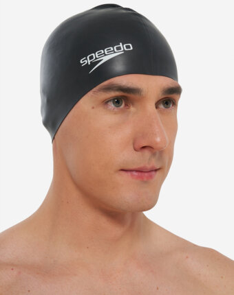 Шапочка для плавания Speedo Flat Silicone, Черный женщинам
