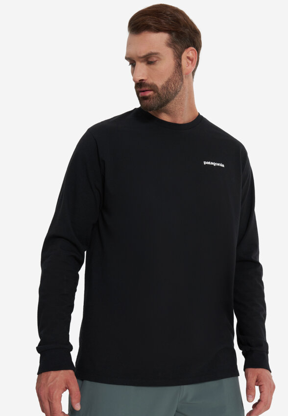Лонгслив мужской Patagonia Logo, Черный