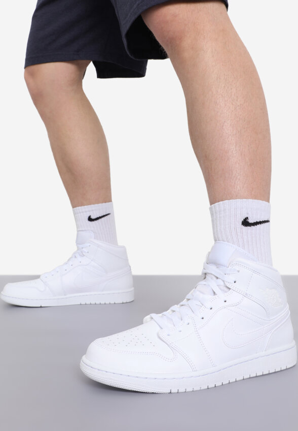 Кеды мужские Nike Air Jordan 1 Mid, Белый