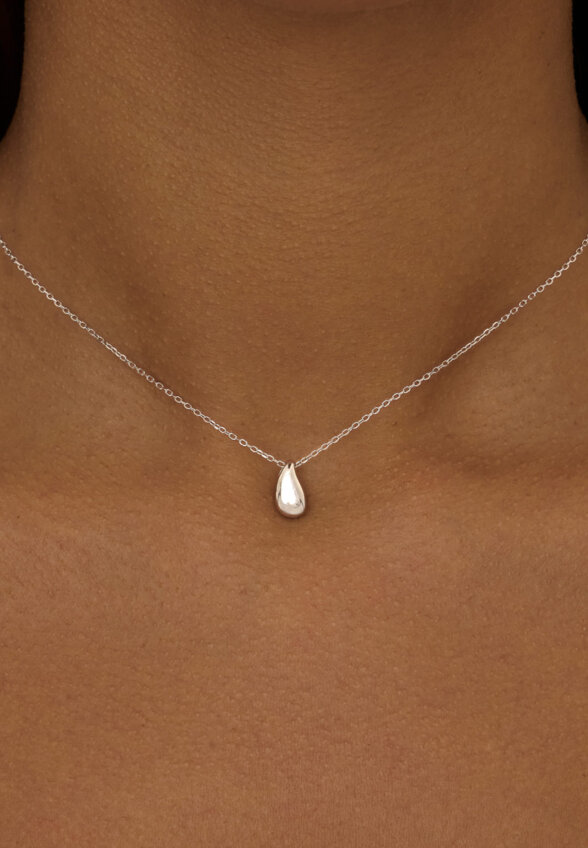 Серебряная подвеска на шею в форме капля MIESTILO MIE