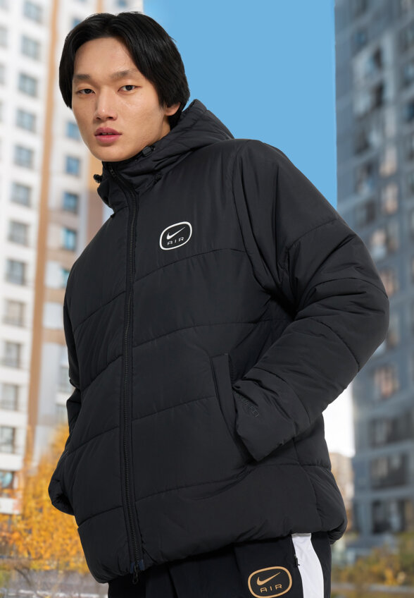 Пуховик мужской Nike, Черный