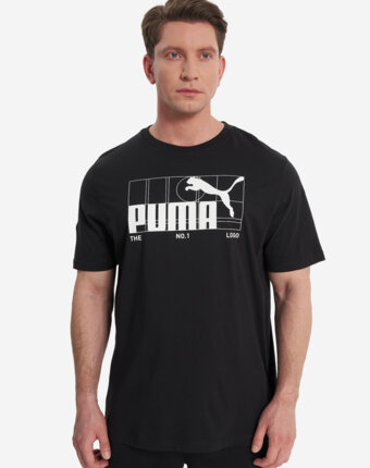 Футболка мужская PUMA Graphic No.1 Logo, Черный женщинам