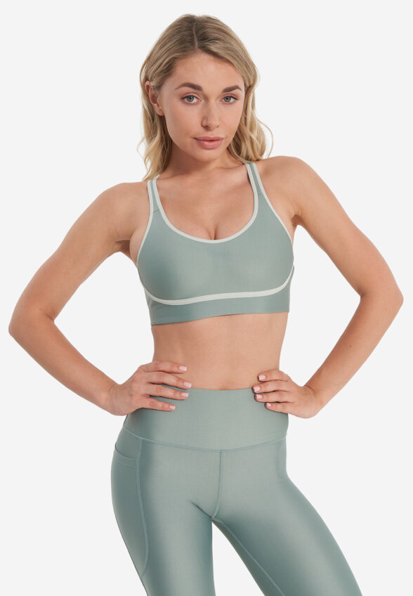Спортивный топ бра Under Armour Infinity Piped, Зеленый