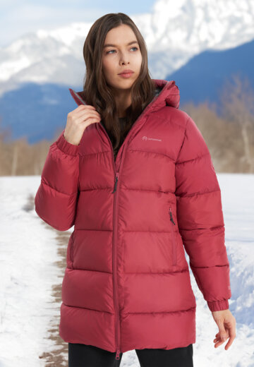 Пуховик женский Outventure Alakol, Красный