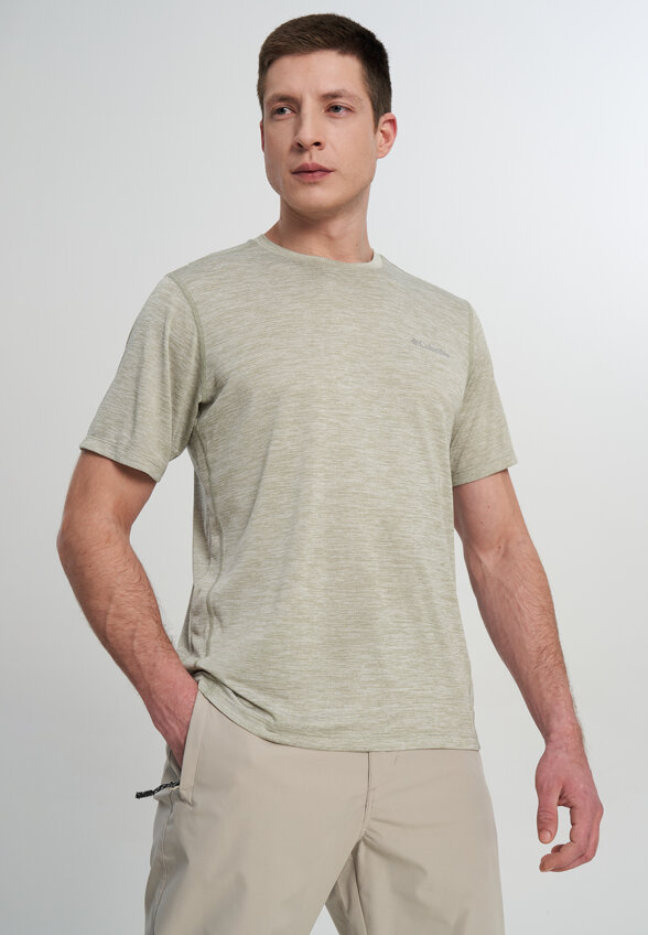 Футболка мужская Columbia Deschutes Runner Short Sleeve Shirt, Зеленый