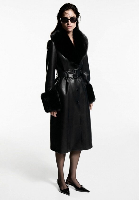 Пальто однобортное Mango