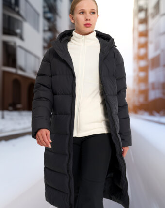 Пальто пуховое женское Jack Wolfskin Frozen Palace, Серый женщинам