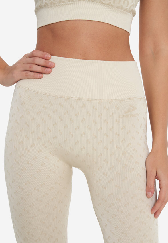 Легинсы женские Demix HighFlow Yoga Seamless Gfx, Бежевый
