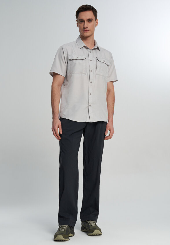 Рубашка с коротким рукавом мужская Mountain Hardwear Canyon Short Sleeve, Серый
