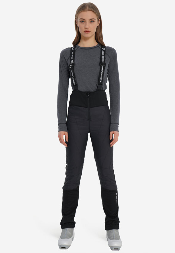 Брюки для беговых лыж женские Fischer Hybrid, Черный