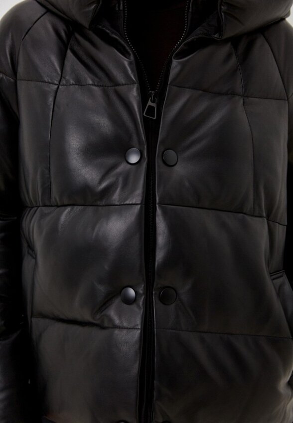 Куртка кожаная утепленная Снежная Королева