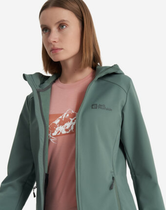 Куртка софтшелл женская Jack Wolfskin Bornberg, Зеленый женщинам