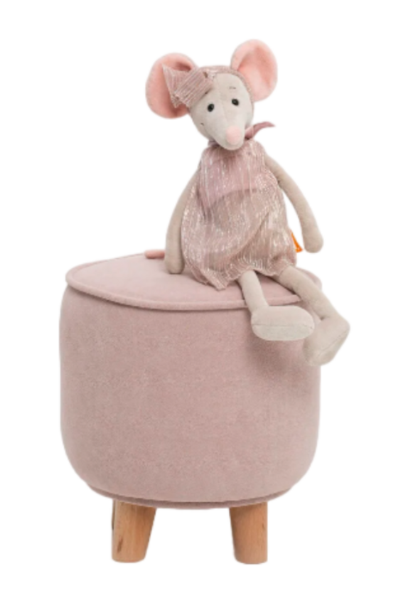 Пуф на буковых ножках Луна Софт Фурниче (LOONA soft furniture), розовый