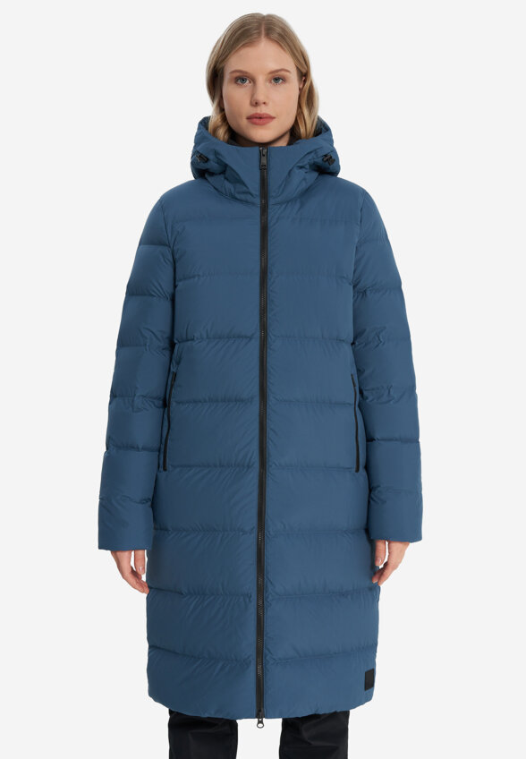 Пальто пуховое женское Jack Wolfskin Frozen Palace, Серый