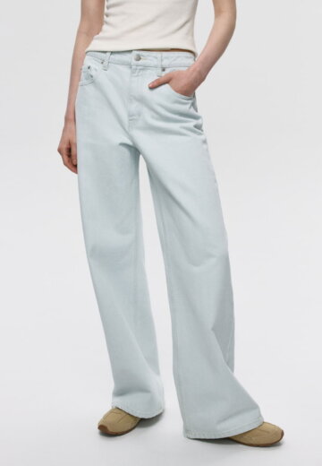 Джинсы WIDE LEG с патчем по мотивам картины Джакомо Кваренги