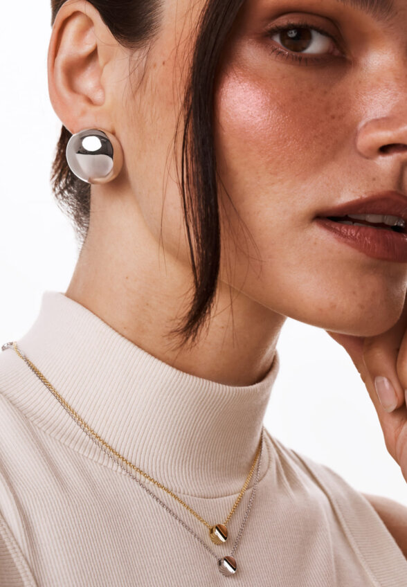 Круглые серьги ПЕНЕЛОПА из серебра MIE