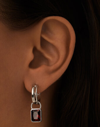 Серебряные серьги-трансформеры Бургунди MIE женщинам