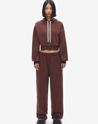 Худи zip crop Uniform Reddish Brown FABLE женщинам