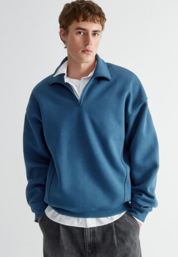 Свитшот Oversize fit с воротником