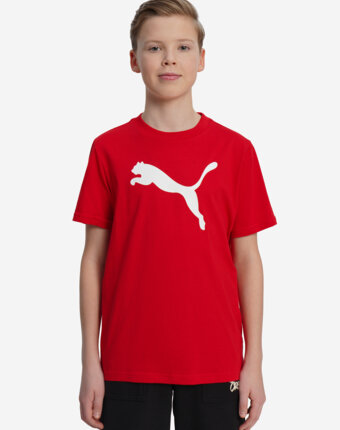 Футболка для мальчиков PUMA Ess Cat Logo, Красный женщинам
