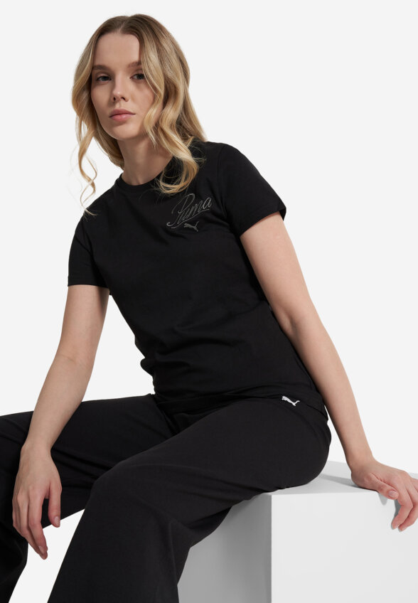 Футболка женская PUMA Ess Script, Черный