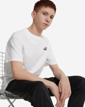 Футболка для мальчиков PUMA Small No. 1 Logo Relaxed, Белый женщинам