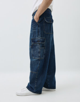 Джинсы карго BAGGY FIT со средней посадкой мужчинам