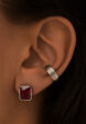 Серебряные серьги-пусеты Бургунди MIE2  - превью
