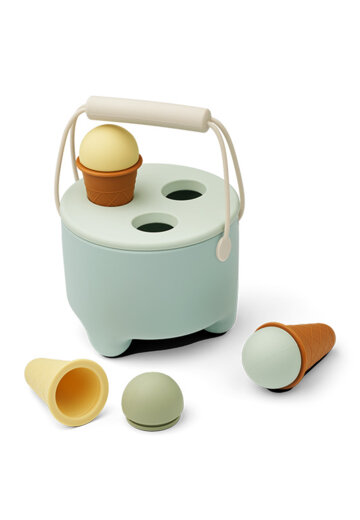 Набор игрушечного мороженого в ведерке ЛИВУД (LIEWOOD), мульти микс с голубым