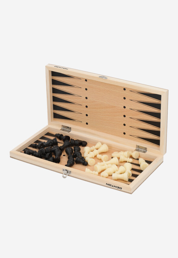 Настольная игра 3 в 1: шахматы, шашки, нарды Denton, Мультицвет