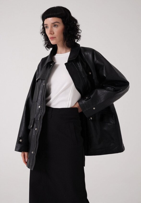 Куртка кожаная Enevoo