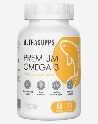 Омега-3 Ultrasupps, 60 шт, Белый женщинам