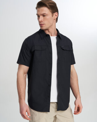 Рубашка с коротким рукавом мужская Columbia Silver Ridge 2.0 Short Sleeve Shirt, Черный женщинам