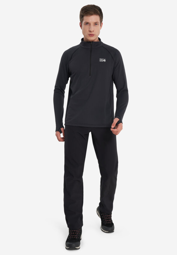 Толстовка мужская Mountain Hardwear Crater Lake Heavyweight Half Zip, Черный