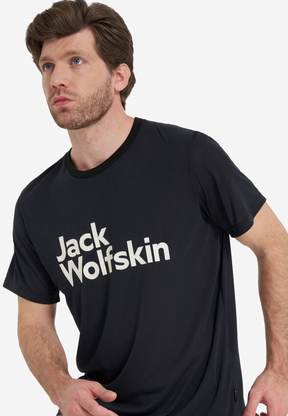 Футболка мужская Jack Wolfskin Brand, Черный