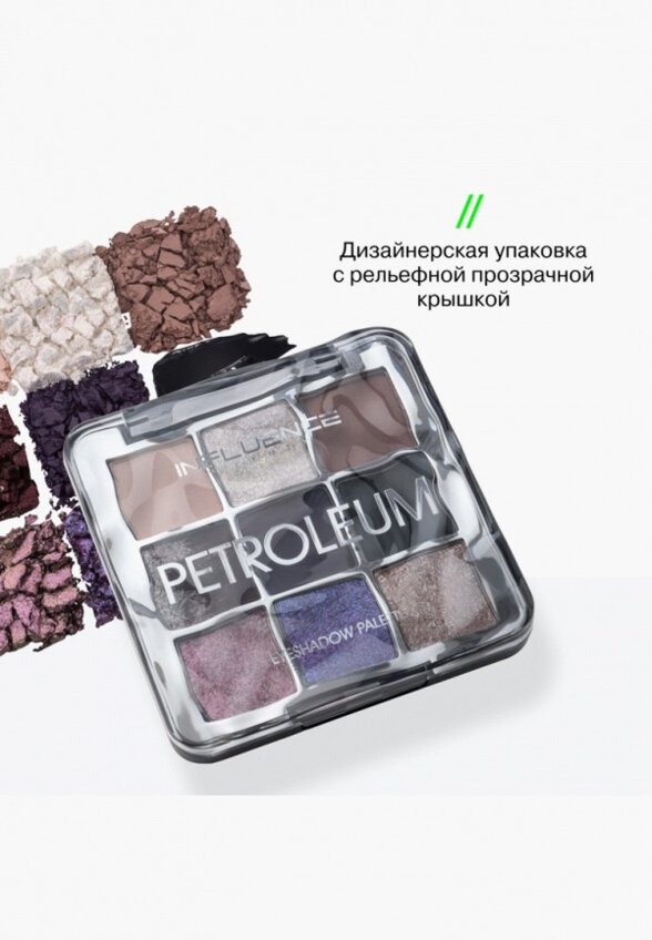 Палетка теней из 9 цветов Influence Beauty