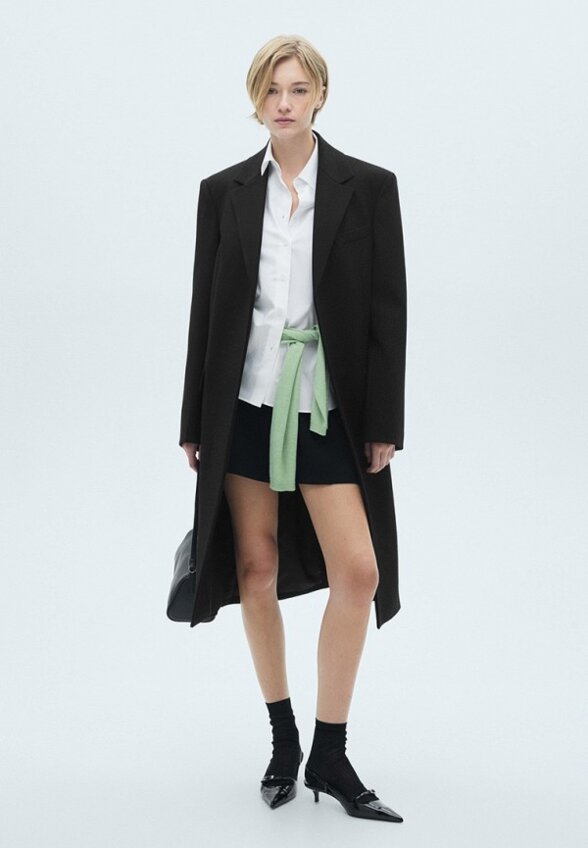 Пальто однобортное Mango