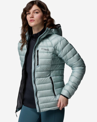 Пуховик женский Columbia Arctic Crest Down Hooded Jacket, Голубой женщинам