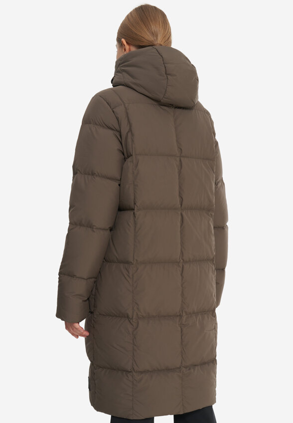 Пальто пуховое женское Jack Wolfskin Frozen Lake, Коричневый