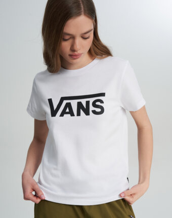 Футболка женская Vans Flying V Crew, Белый женщинам