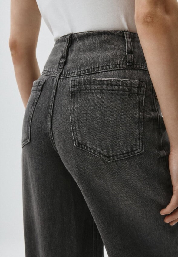 Джинсы Wide Leg с рельефными швами