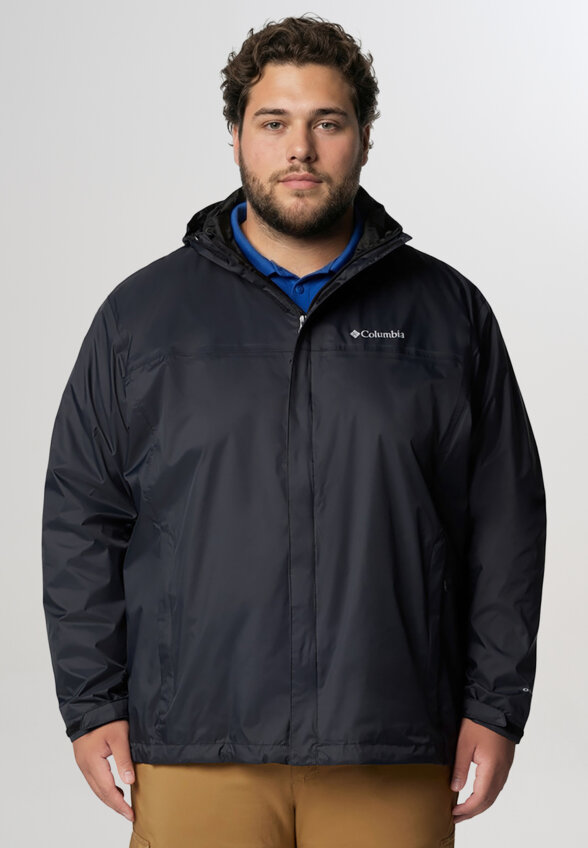 Куртка мембранная мужская Columbia Watertight II Jacket, Plus Size, Черный