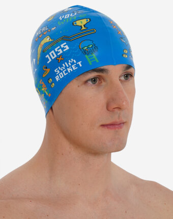 Шапочка для плавания Joss x Swim Rocket, Синий женщинам