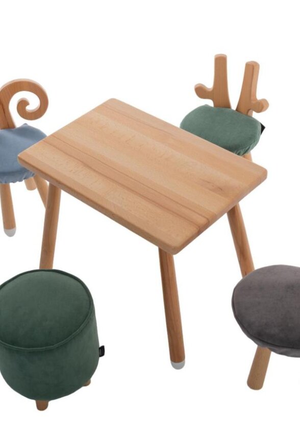 Пуф на буковых ножках Луна Софт Фурниче (LOONA soft furniture), оливковый