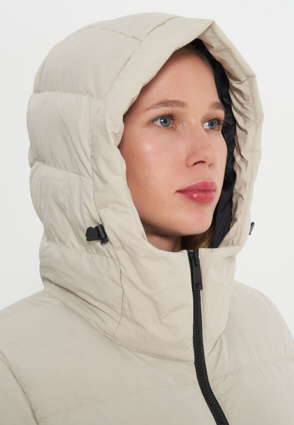 Пальто пуховое женское Jack Wolfskin Frozen Palace, Бежевый