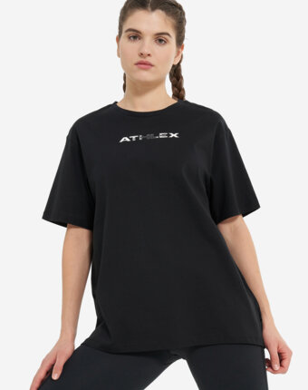 Футболка женская оверсайз Athlex, Черный женщинам