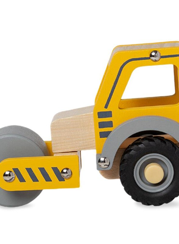 Игрушечный трактор с катком LUKNO, желтый